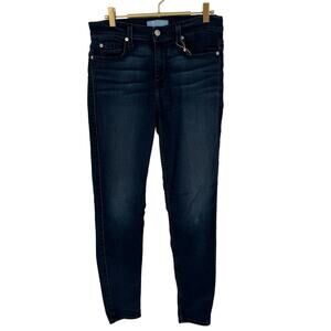 7 for All Mankind Blair Skinny Jeans Dark Wash High Rise Women's Size 28